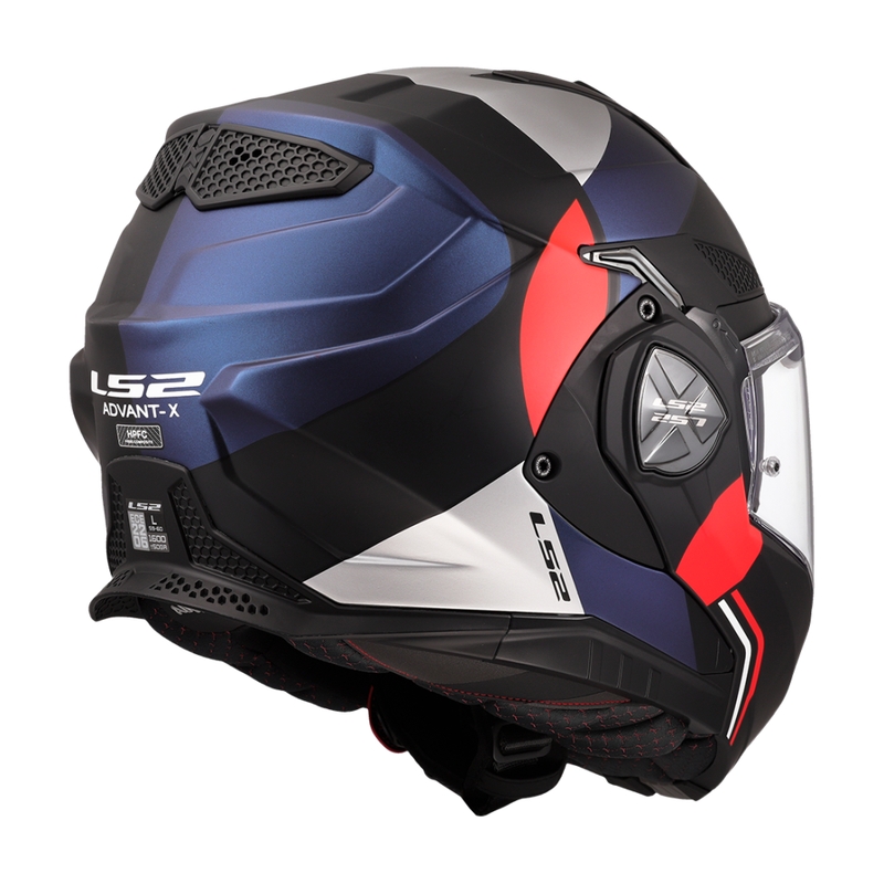 LS2 FF901 Advant X Ultra μπλε-κόκκινο αναδιπλούμενο κράνος μοτοσικλέτας