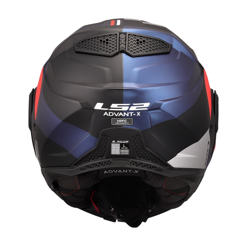 LS2 FF901 Advant X Ultra μπλε-κόκκινο αναδιπλούμενο κράνος μοτοσικλέτας