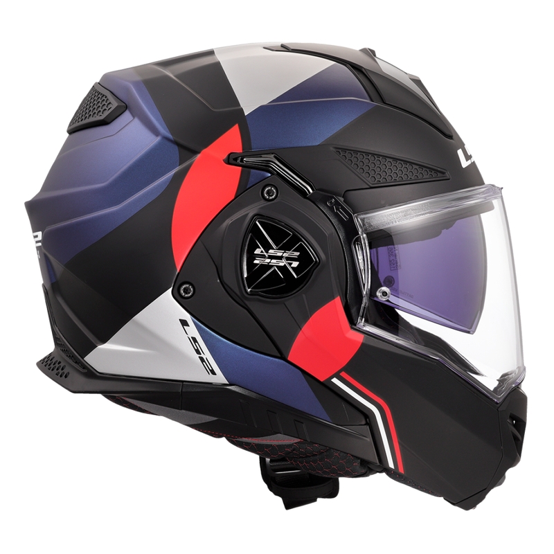 LS2 FF901 Advant X Ultra μπλε-κόκκινο αναδιπλούμενο κράνος μοτοσικλέτας