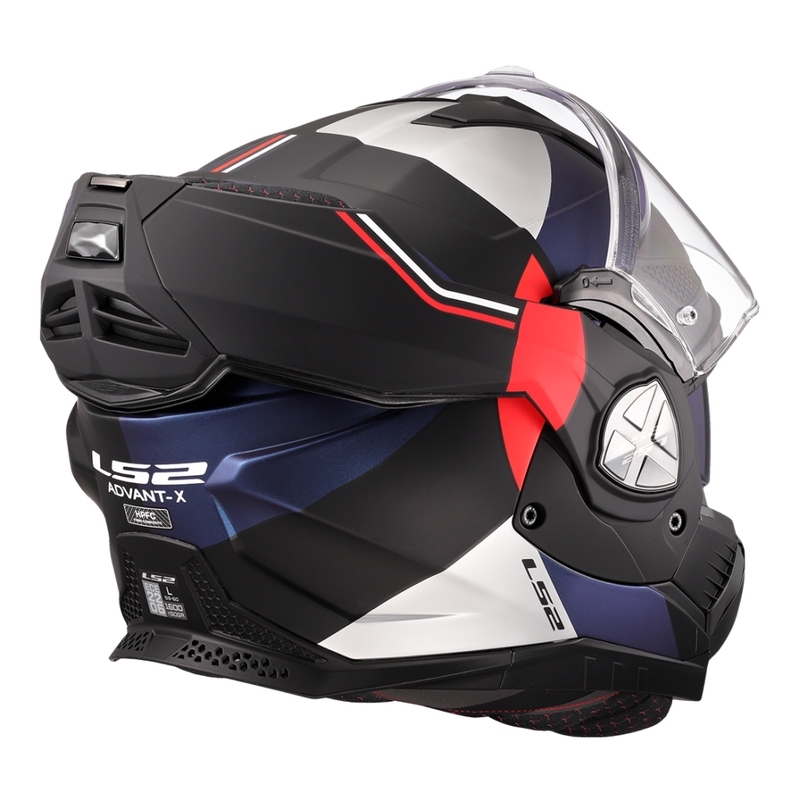 LS2 FF901 Advant X Ultra μπλε-κόκκινο αναδιπλούμενο κράνος μοτοσικλέτας
