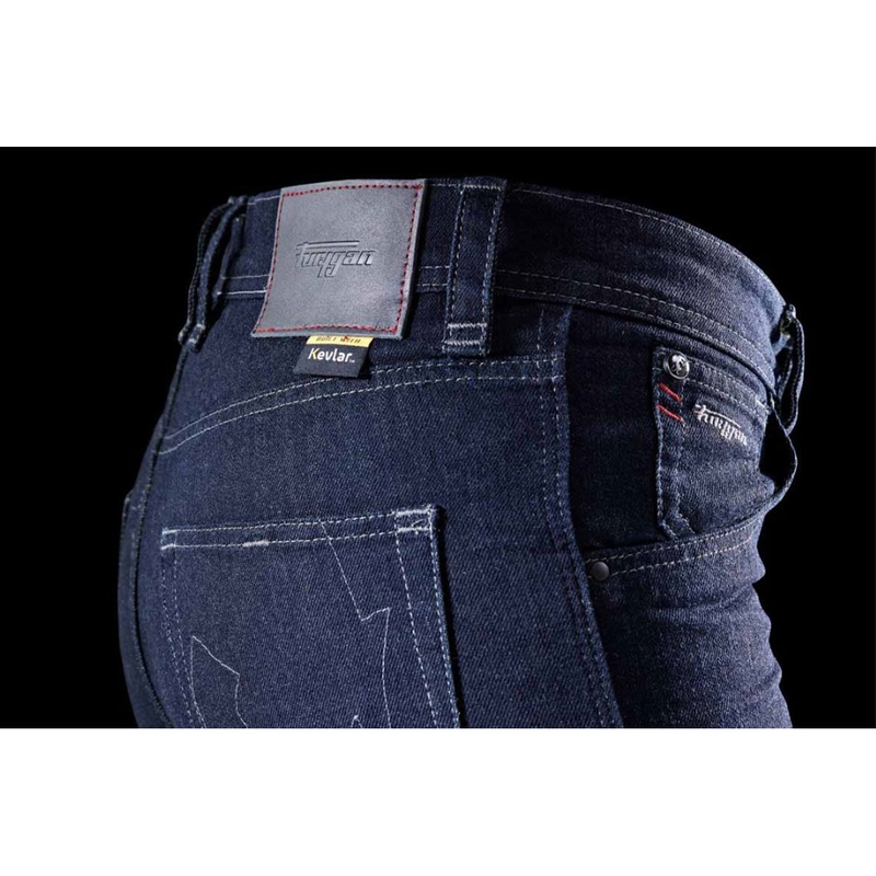 Γυναικείο τζιν μοτοσικλέτας Furygan Nikita X Kevlar® Mom Fit, σκούρο μπλε