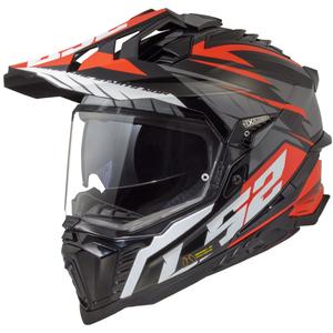 Κράνος μοτοσικλέτας Enduro LS2 MX701 Explorer Spire μαύρο-γκρι-κόκκινο