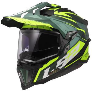 Κράνος μοτοσικλέτας Enduro LS2 MX701 Explorer Spire πράσινο-φλούο κίτρινο