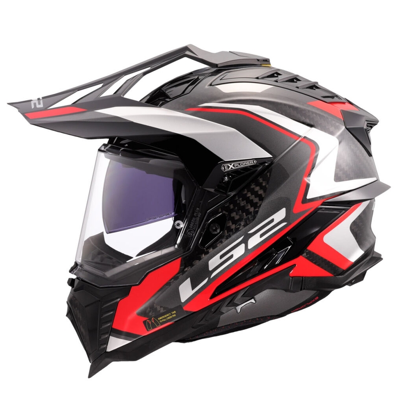Κράνος μοτοσικλέτας Enduro LS2 MX701 Explorer C Frontier II κόκκινο