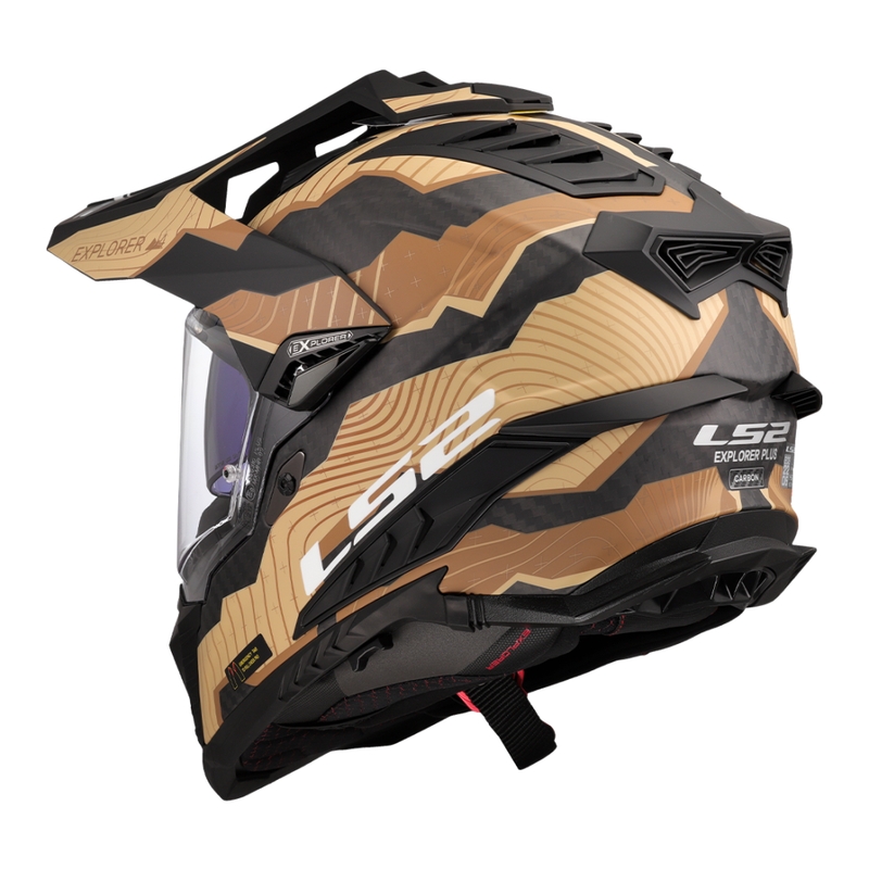 Κράνος μοτοσικλέτας Enduro LS2 MX701 Explorer C Trick καφέ-άμμος