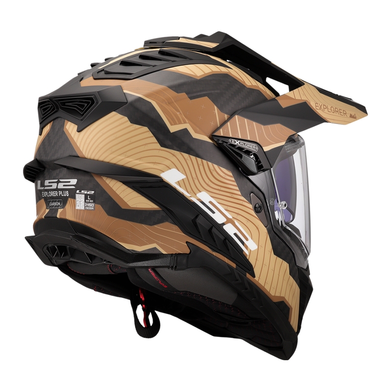 Κράνος μοτοσικλέτας Enduro LS2 MX701 Explorer C Trick καφέ-άμμος
