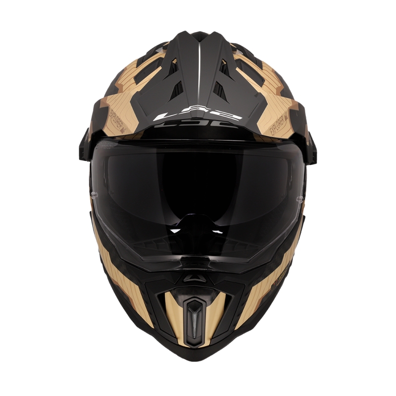 Κράνος μοτοσικλέτας Enduro LS2 MX701 Explorer C Trick καφέ-άμμος