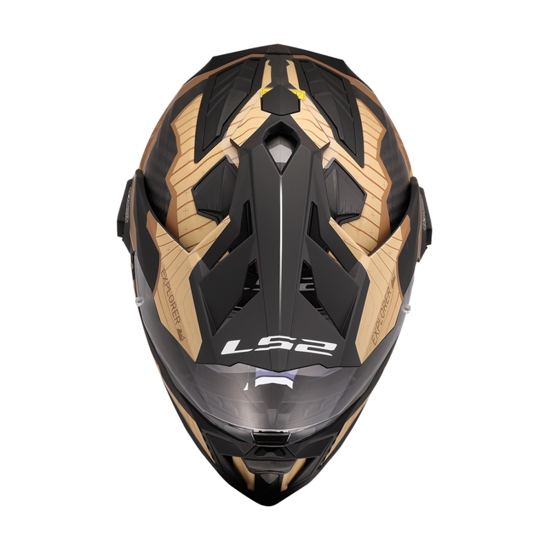 Κράνος μοτοσικλέτας Enduro LS2 MX701 Explorer C Trick καφέ-άμμος