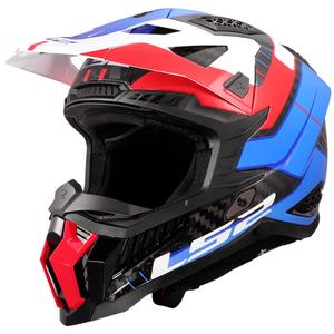 Κράνος Motocross LS2 MX703 X-Force Galuo λευκό-κόκκινο-μπλε