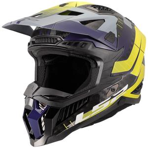 Κράνος Motocross LS2 MX703 X-Force Galuo γκρι-κίτρινο-φλούο-κίτρινο