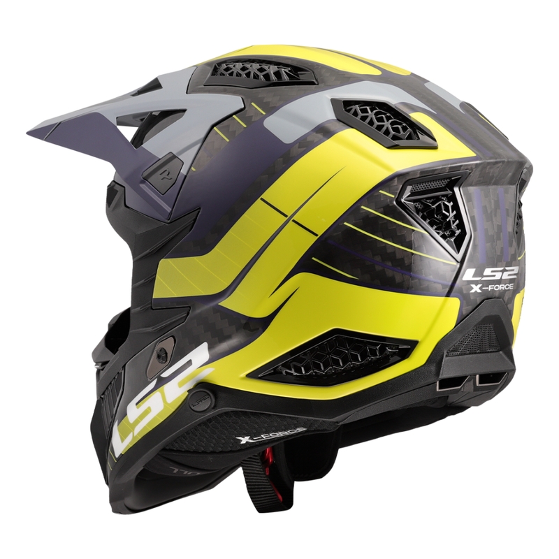 Κράνος Motocross LS2 MX703 X-Force Galuo γκρι-κίτρινο-φλούο-κίτρινο