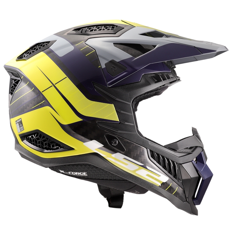 Κράνος Motocross LS2 MX703 X-Force Galuo γκρι-κίτρινο-φλούο-κίτρινο