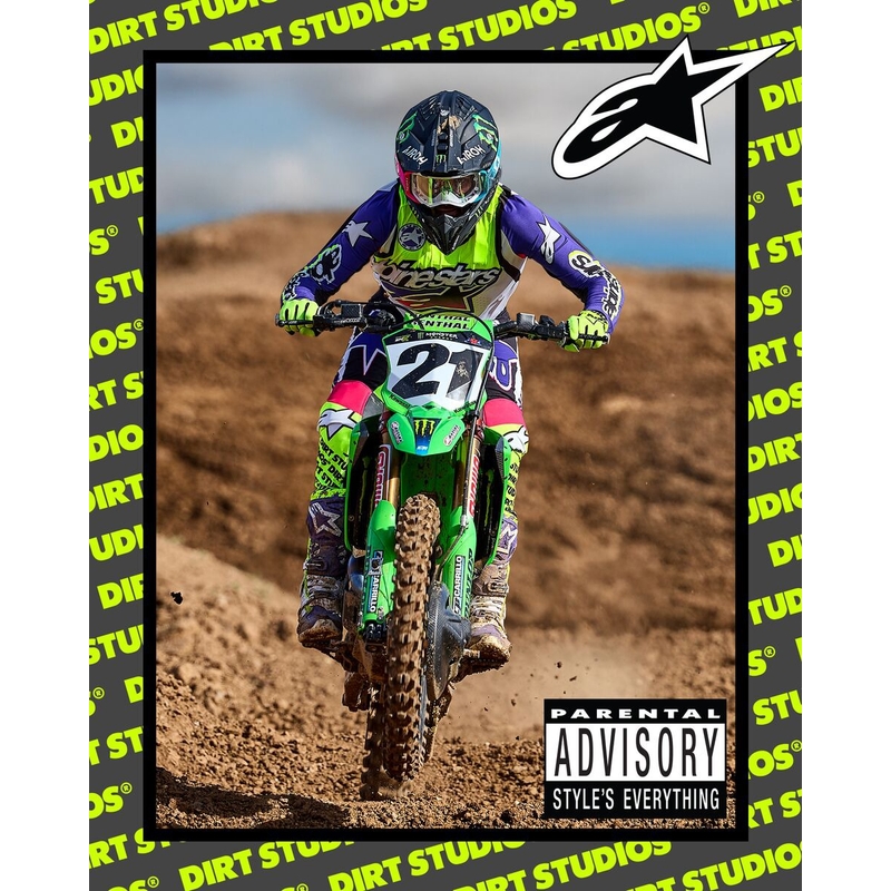 Alpinestars Supertech Limited Edition Dirt Studios Motocross Παντελόνι λευκό-μωβ-ροζ-φλούο κίτρινο