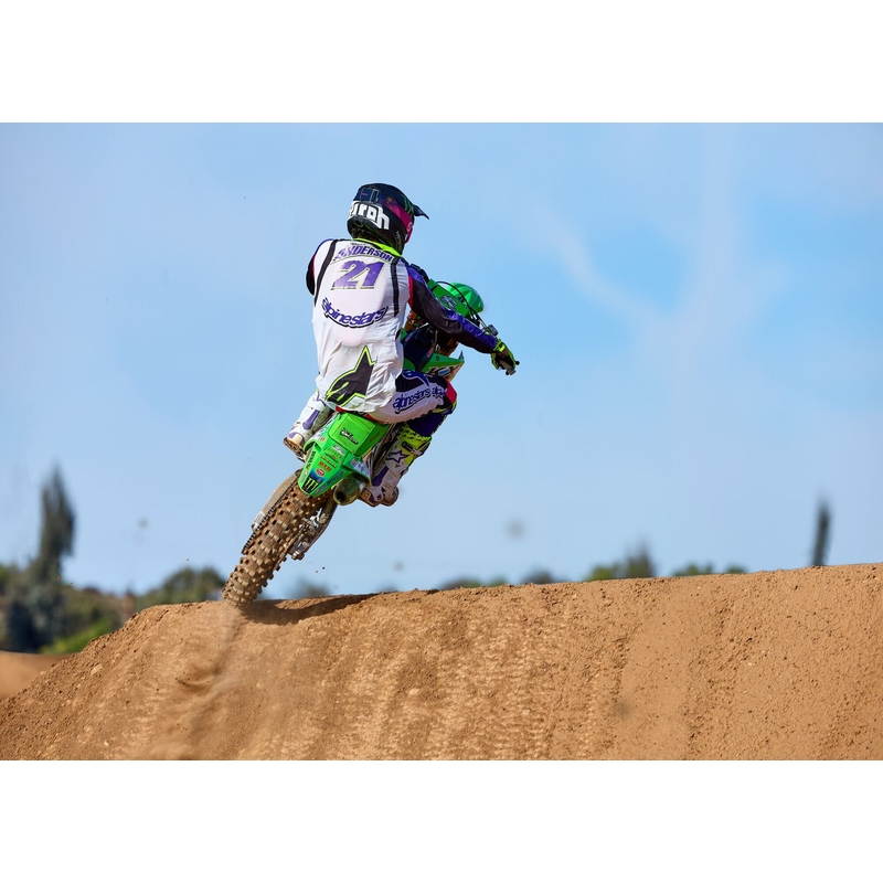Alpinestars Supertech Limited Edition Dirt Studios Motocross Παντελόνι λευκό-μωβ-ροζ-φλούο κίτρινο