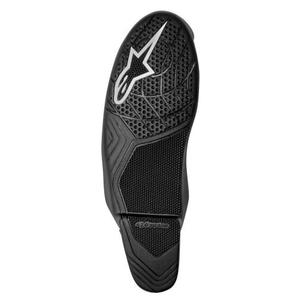 Alpinestars Supertech R μαύρη και λευκή σόλα μπότας μοτοσικλέτας