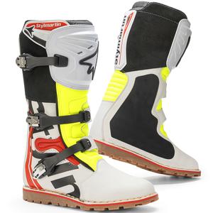 Stylmartin Impact Pro.2 λευκές-μαύρες-κίτρινες μπότες μοτοσικλέτας