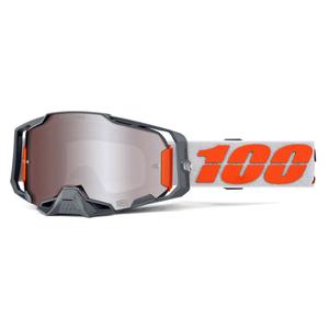 Γυαλιά Motocross 100% ARMEGA Silver με ασημί plexi HIPER