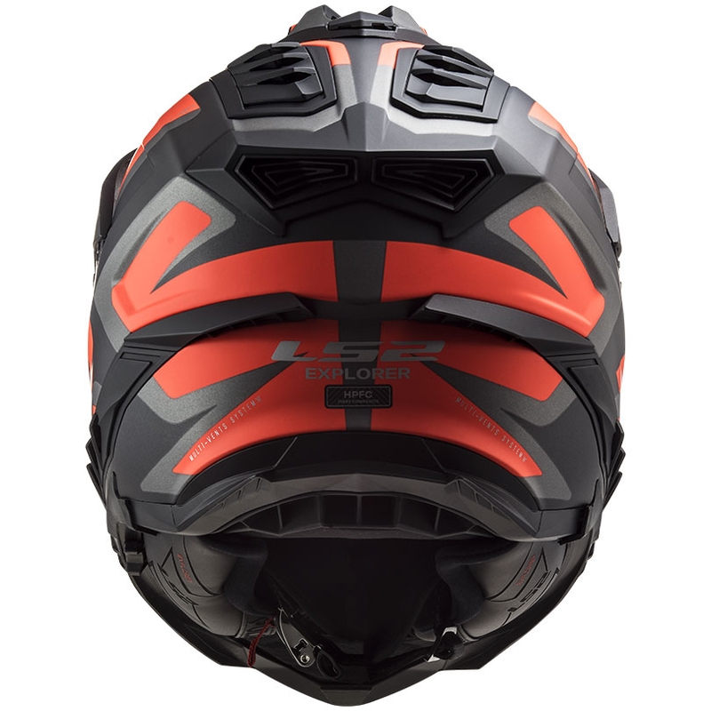 Κράνος Enduro LS2 MX701 Explorer Alter μαύρο-φλούο πορτοκαλί-γκρι ματ