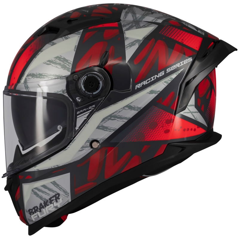 MT Braker SV Fury integral κράνος μοτοσικλέτας μαύρο-γκρι-κόκκινο