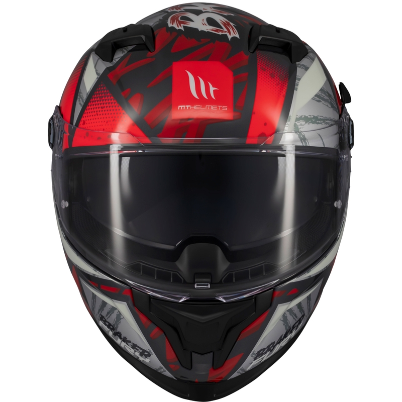 MT Braker SV Fury integral κράνος μοτοσικλέτας μαύρο-γκρι-κόκκινο