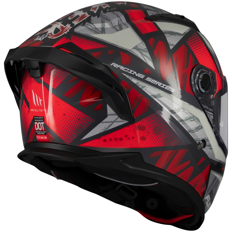 MT Braker SV Fury integral κράνος μοτοσικλέτας μαύρο-γκρι-κόκκινο