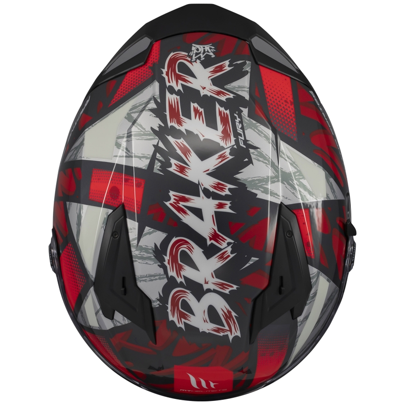 MT Braker SV Fury integral κράνος μοτοσικλέτας μαύρο-γκρι-κόκκινο