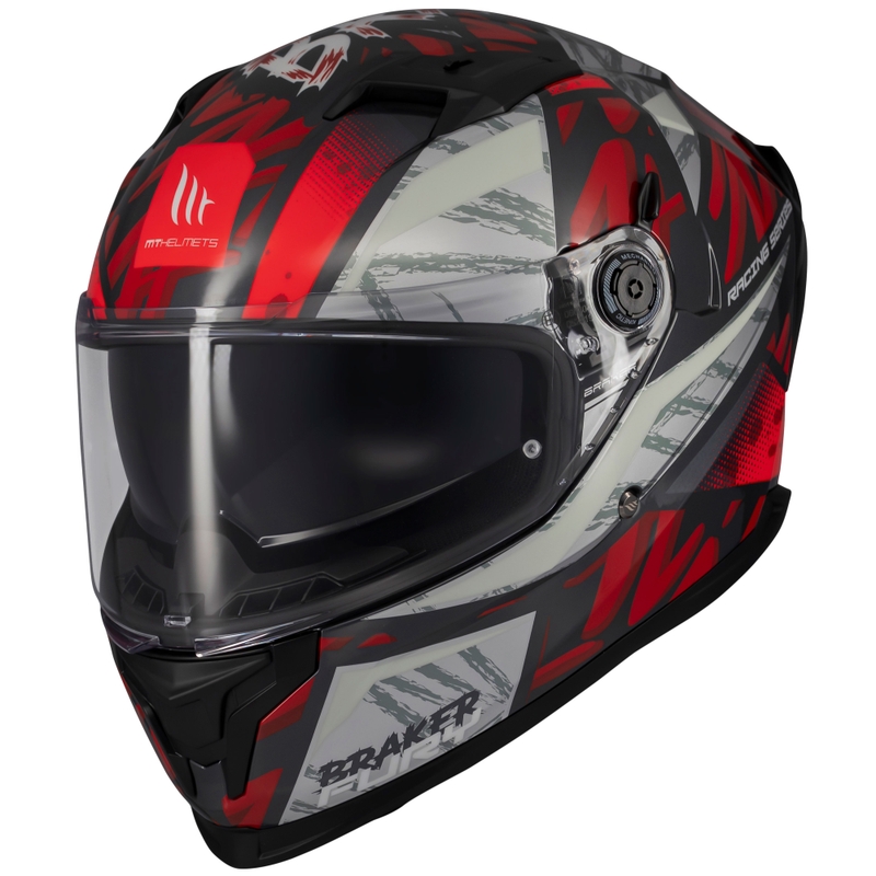MT Braker SV Fury integral κράνος μοτοσικλέτας μαύρο-γκρι-κόκκινο