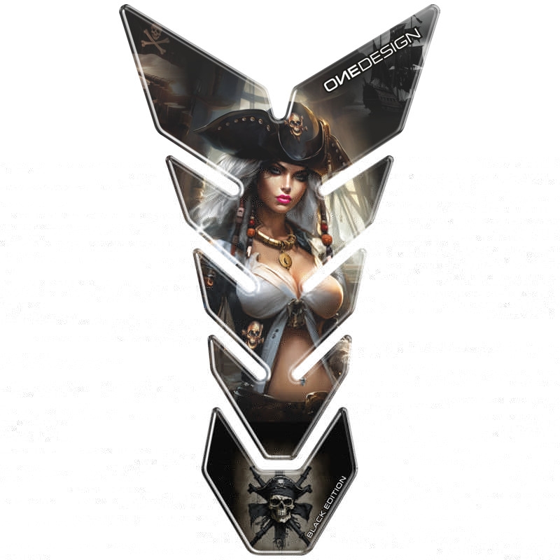 Κάλυμμα ρεζερβουάρ καυσίμου Print Black edition - Lady Pirate