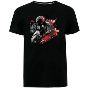 T-shirt Motozem Απλά πρέπει να οδηγήσω μαύρο
