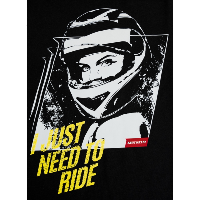 Γυναικείο μπλουζάκι MotoZem Girl μαύρο