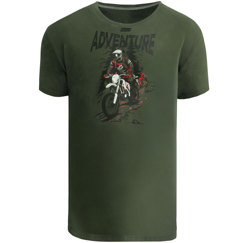 T-shirt Motozem Adventure πράσινο