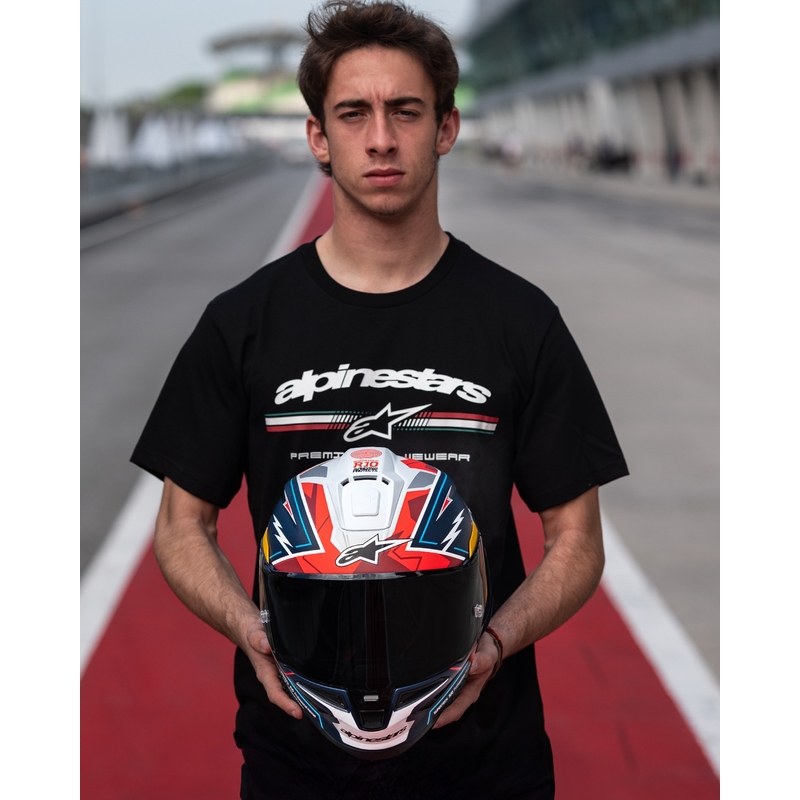 Alpinestars Supertech R-10 limited edition Pedro Acosta ματ μπλε-κόκκινο-λευκό ολοκληρωμένο κράνος μοτοσικλέτας