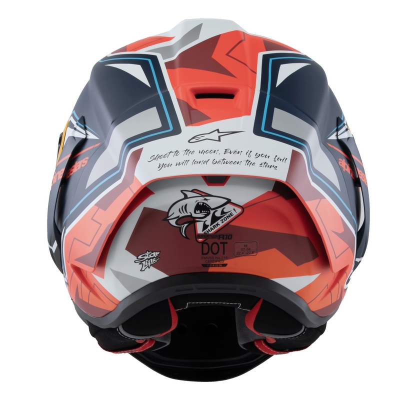 Alpinestars Supertech R-10 limited edition Pedro Acosta ματ μπλε-κόκκινο-λευκό ολοκληρωμένο κράνος μοτοσικλέτας