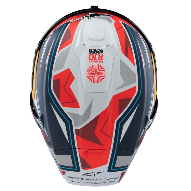 Alpinestars Supertech R-10 limited edition Pedro Acosta ματ μπλε-κόκκινο-λευκό ολοκληρωμένο κράνος μοτοσικλέτας