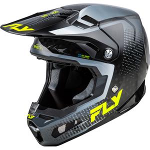 Κράνος Motocross για μοτοσυκλέτα FLY Racing Formula S Carbon γκρι-κίτρινο φλούο