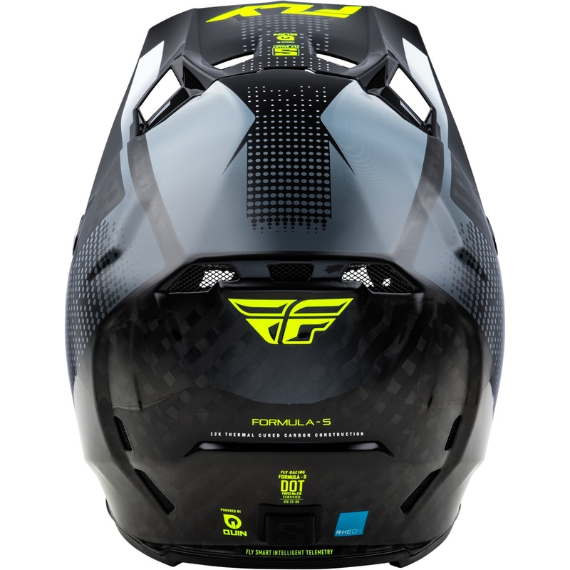 Κράνος Motocross για μοτοσυκλέτα FLY Racing Formula S Carbon γκρι-κίτρινο φλούο