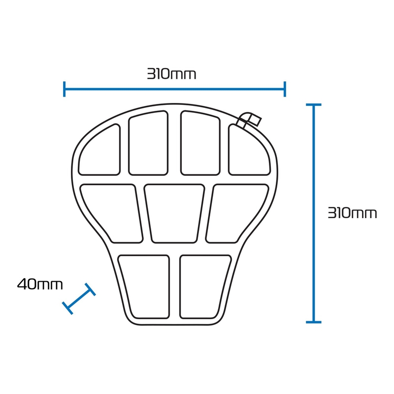 Oxford Air Seat Street και Sport Inflatable Saddle Pad Μαύρο