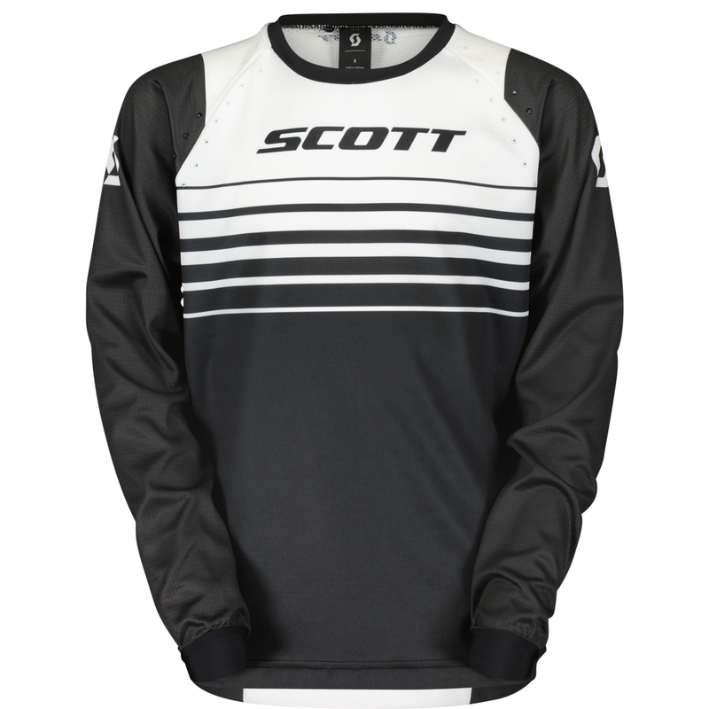 Παιδική φανέλα motocross SCOTT EVO Swap μαύρο και λευκό