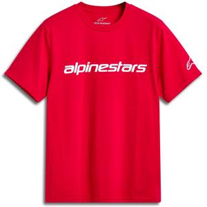 T-shirt Alpinestars Linear Wordmark 2.0 CSF κόκκινο και λευκό