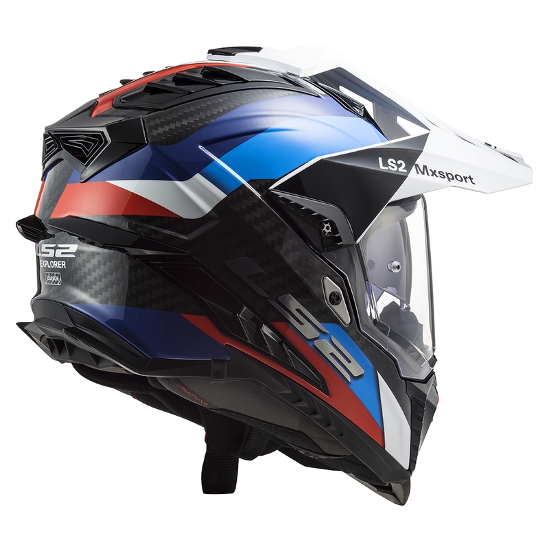 Κράνος μοτοσικλέτας Enduro LS2 MX701 C Explorer Frontier μαύρο-μπλε