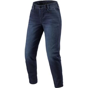 Γυναικείο Revit Harper Tapered Washed Dark Blue Motorcycle Jeans
