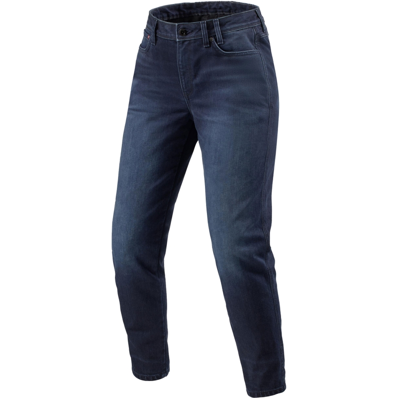Γυναικείο Revit Harper Tapered Washed Dark Blue Motorcycle Jeans