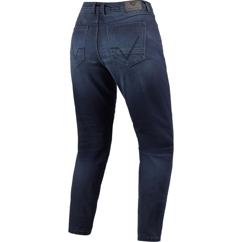 Γυναικείο Revit Harper Tapered Washed Dark Blue Motorcycle Jeans