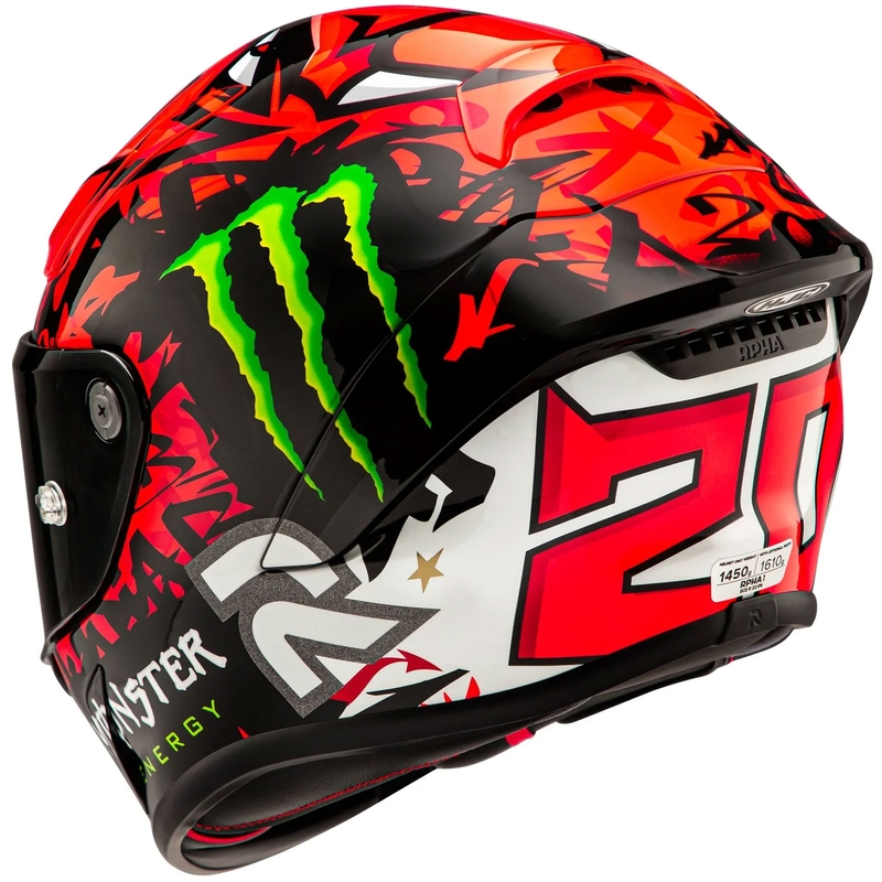 Ακέραιο κράνος μοτοσικλέτας HJC RPHA 1 Quartararo Replica II MC1 κόκκινο-μαύρο-λευκό-πράσινο