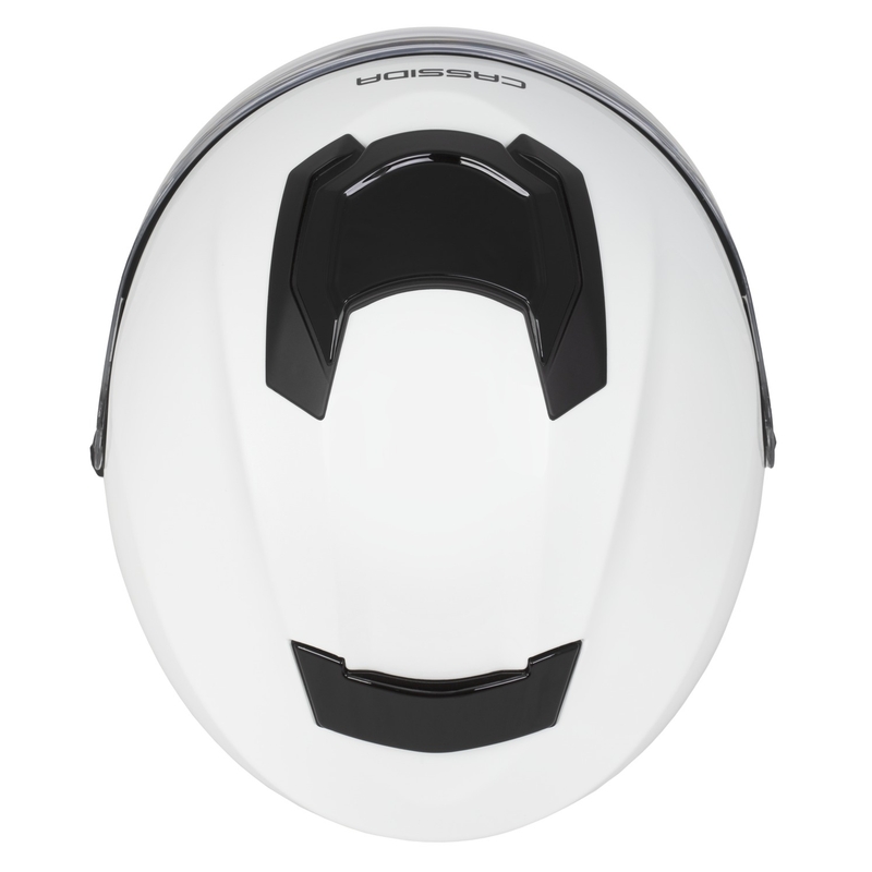 Cassida Jet Tech 2.0 Solid White-Black-Grey Open κράνος μοτοσικλέτας