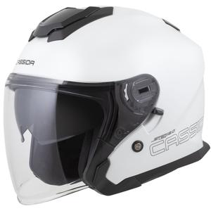 Cassida Jet Tech 2.0 Solid White-Black-Grey Open κράνος μοτοσικλέτας