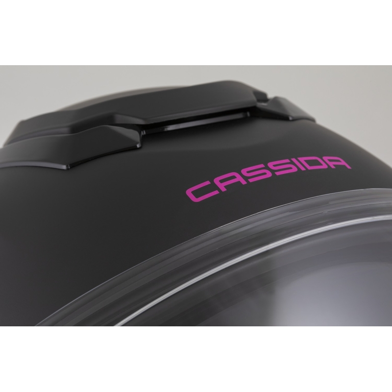 Cassida Jet Tech 2.0 Στερεό ματ μαύρο και ροζ ανοιχτό κράνος μοτοσικλέτας