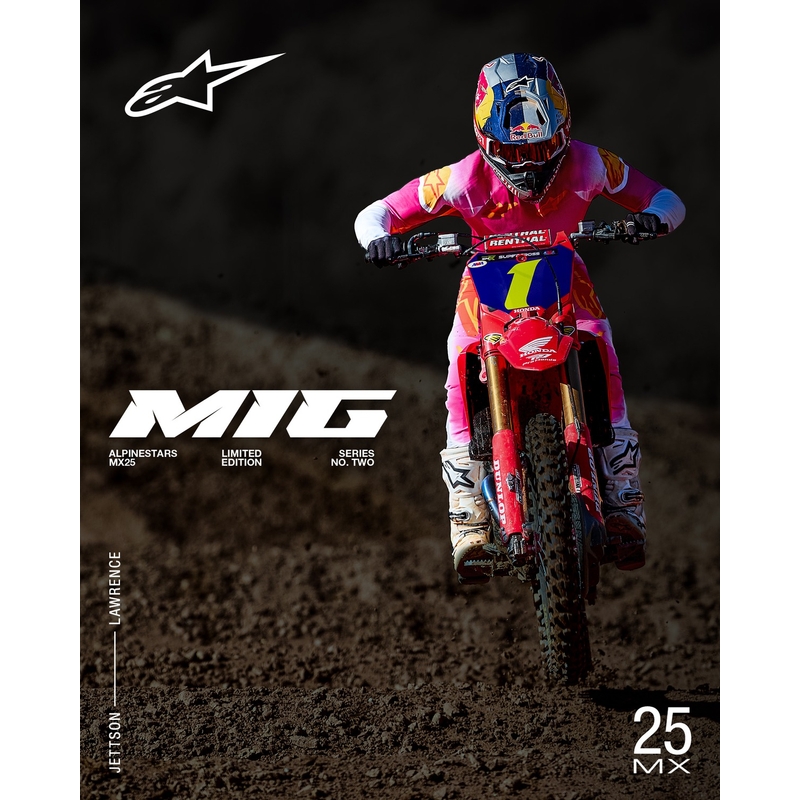 Alpinestars Supertech SX AFD περιορισμένη έκδοση MIG fluo ροζ-λευκό-πορτοκαλί φανέλα motocross