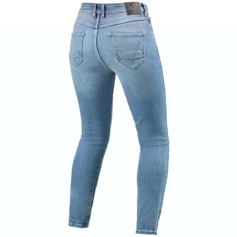 Revit Shelby 3 Skinny Light Blue Γυναικείο Cropped Motorcycle Jeans