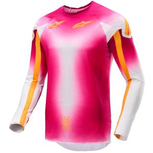 Alpinestars Supertech SX AFD περιορισμένη έκδοση MIG fluo ροζ-λευκό-πορτοκαλί φανέλα motocross